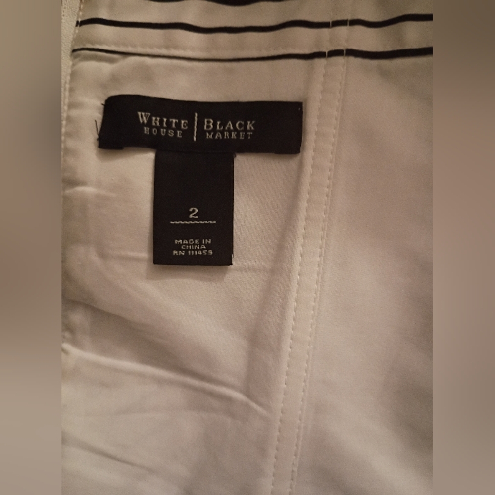 White House Black Market Striped Button Halter Tie Bustier/Top Sz 2 Like New - Picture 15 of 16